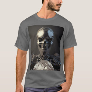 Calavera cromada de fútbol robótica - Camiseta de