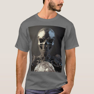 Calavera cromada de fútbol robótica - Camiseta de 