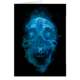 Calavera de azúcar azul mística