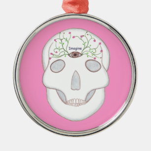 Calavera de azúcar con ornamentos de tercer ojo, b