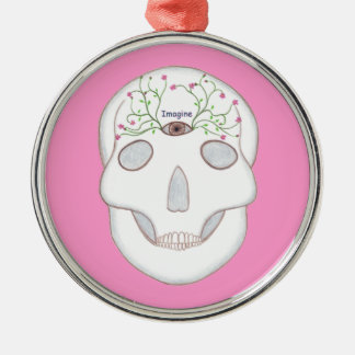 Calavera de azúcar con ornamentos de tercer ojo, b
