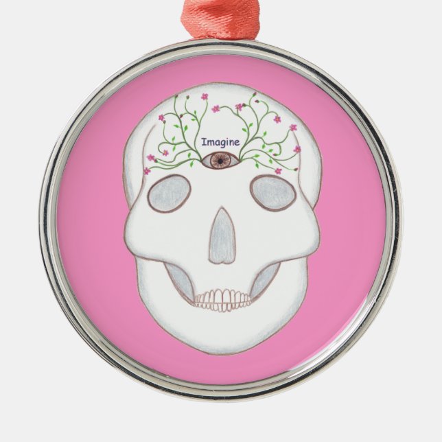 Calavera de azúcar con ornamentos de tercer ojo, b (Frente)
