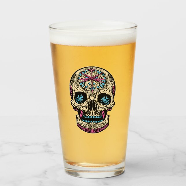 Calavera de azúcar de Dia De Los Muertos (Anverso (lleno))