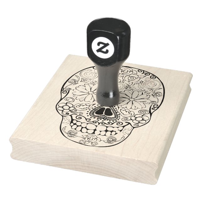 Calavera de azúcar, Día de los Muertos, sello de c (Sello)