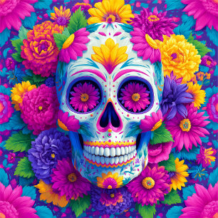 Calavera de Azúcar Día de Muertos Baldosa Cerámica
