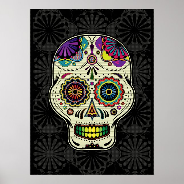 Calavera de azúcar - Día del poster de Arte Muerto (Frente)