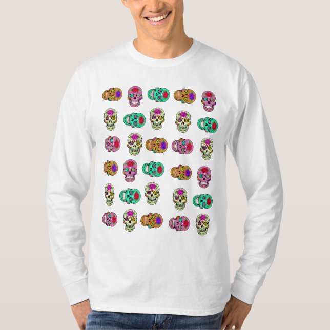 Calavera de azúcar en camiseta (Anverso)