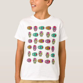 Calavera de azúcar en camiseta