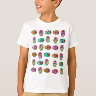 Calavera de azúcar en camiseta