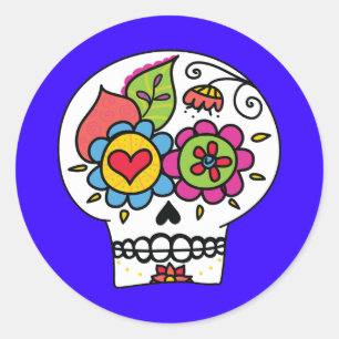Calavera de azúcar, Pegatinas del Día de Los Mue