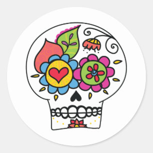 Calavera de azúcar, Pegatinas del Día de los Muert