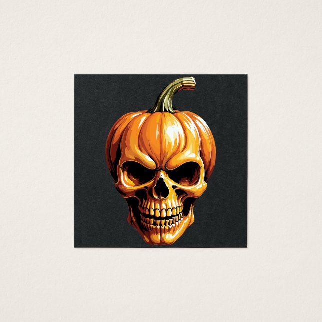 Calavera de Calabaza Ardiente para Halloween (Anverso)