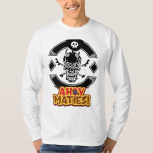 Calavera de camiseta con el logo de los huesos cru
