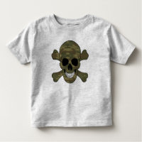 Calavera de camuflaje y camiseta de cruces