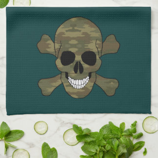 Calavera De Camuflaje Y Toalla De Cocina De Crossb