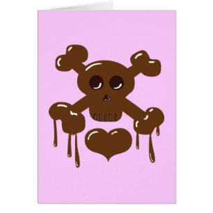 Calavera de chocolate y huesos cruzados