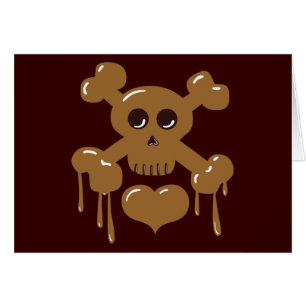 Calavera de chocolate y huesos cruzados