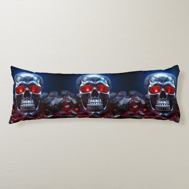 Calavera de cristal con almohada de cuerpo de ojos (Anverso)