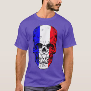 Calavera de Guay con camiseta con bandera francesa