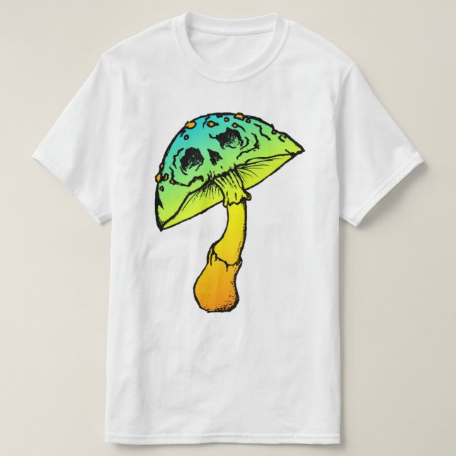 calavera de hongo camiseta (Diseño del anverso)