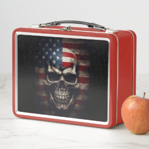 Calavera de la bandera americana