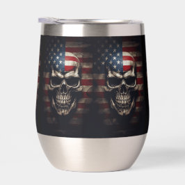 Calavera de la bandera americana