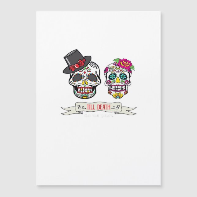 Calavera de novia y novio hasta que la muerte nos  (Anverso)