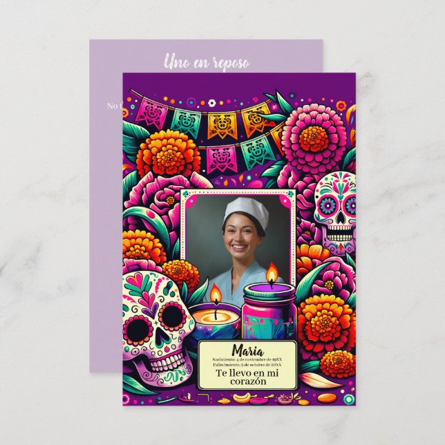 Calavera de Nuestra Señora de Guadalupe (Anverso / Reverso)