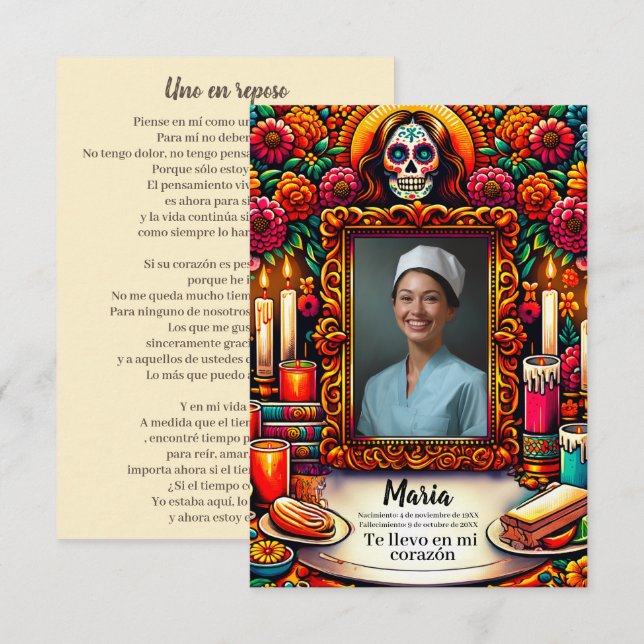 Calavera de Nuestra Señora de Guadalupe (Anverso / Reverso)