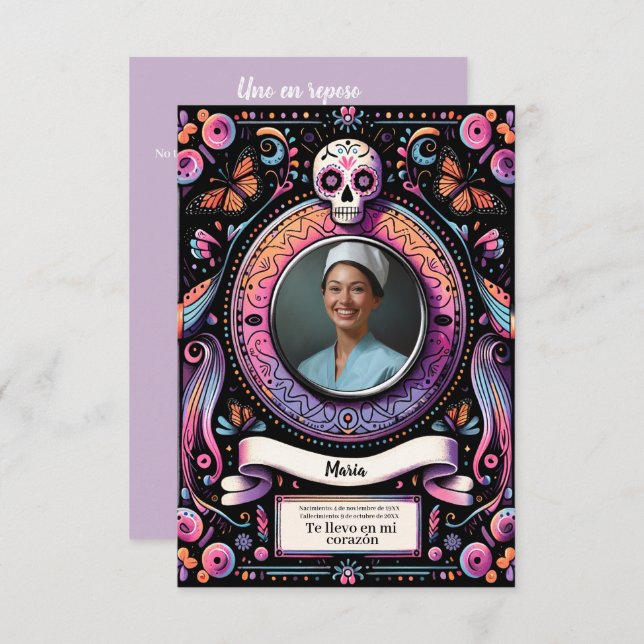 Calavera de Nuestra Señora de Guadalupe (Anverso / Reverso)