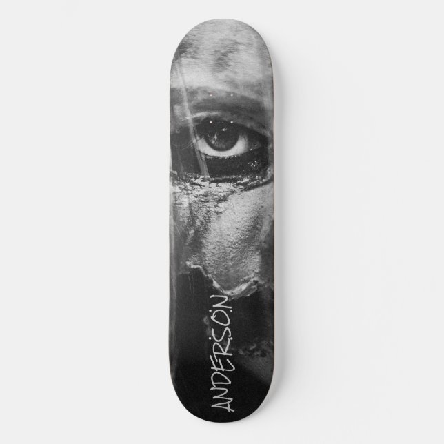 Calavera de Ojo Negro para Skateboard (Anverso)