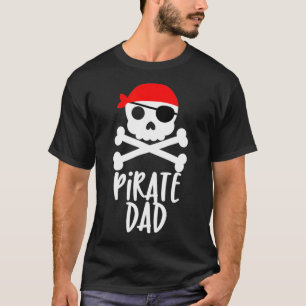 Calavera de papá pirata de hombres y camiseta de c
