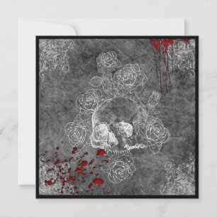 Calavera de sangre y Rosas Boda de Gótico de horro