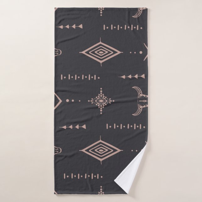 Calavera de toros de Boho, de etnia transparente. (Toalla de baño)