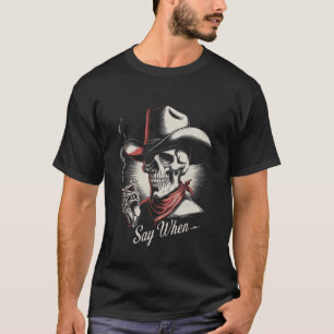 Calavera Di Cuándo Camiseta Divertida De Esqueleto