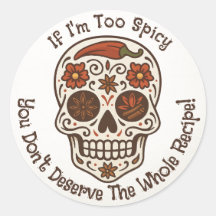Calavera Día del Pegatina Muerto