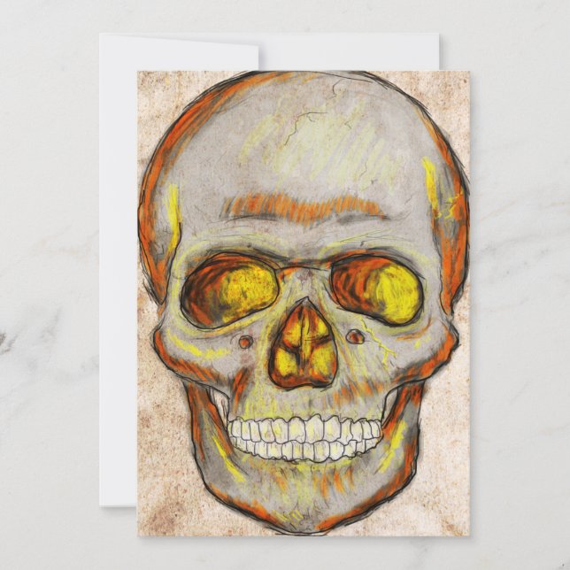 Calavera dibujada a mano (Anverso)