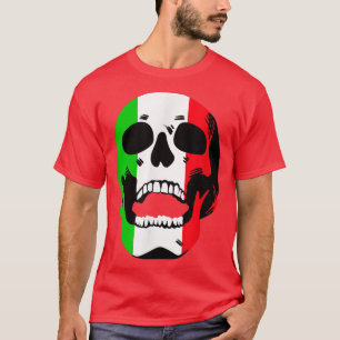 Calavera divertida con camiseta con bandera aliení