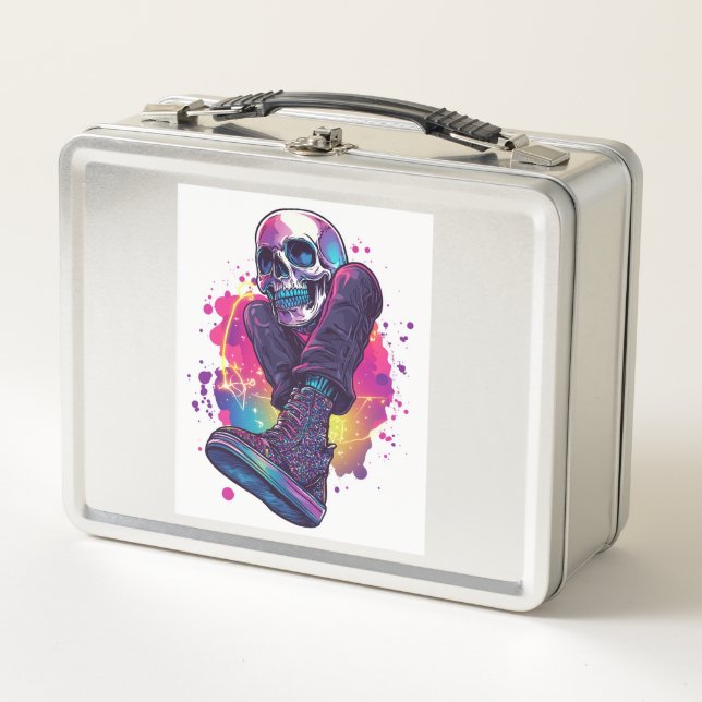 Calavera divertida de Disco de los 70 Boogie Bones (Anverso)