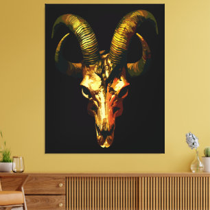 Calavera dorada - Arte oscuro