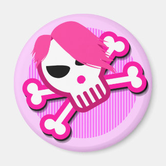 Calavera emo en imán