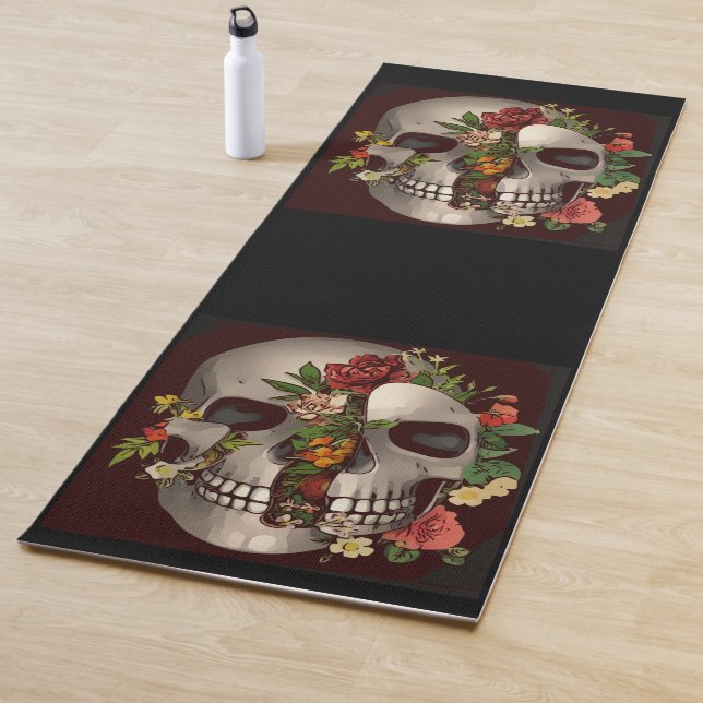 Calavera en flores Yoga Mat (In situ)