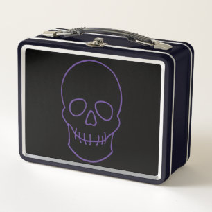 Calavera en morado y negro