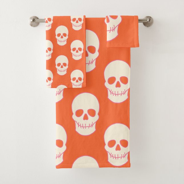 Calavera en rosa, Naranja y crema (In situ)