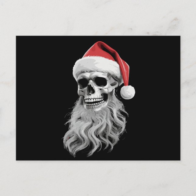 Calavera Esqueleto Navidad Santa Espeluznante Barb (Anverso)