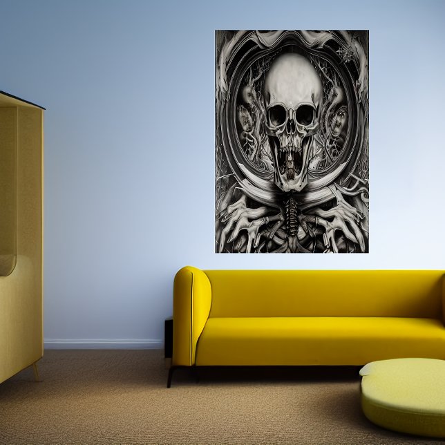 Calavera, esqueleto y hueso | Poster de arte de IA (Subido por el creador)