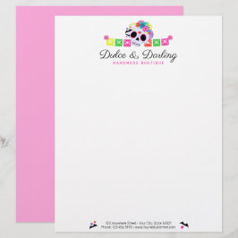 Calavera Floral de Cráneo de Azúcar Papel Picado B