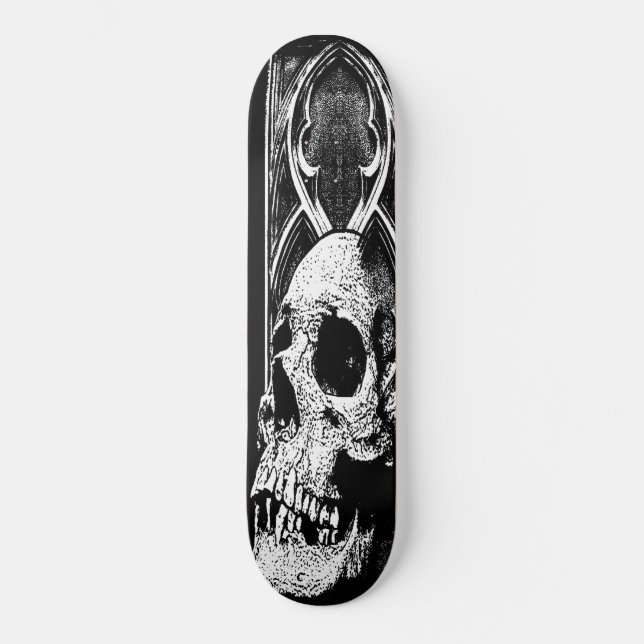 Calavera gótica cubierta de skateboard (Anverso)