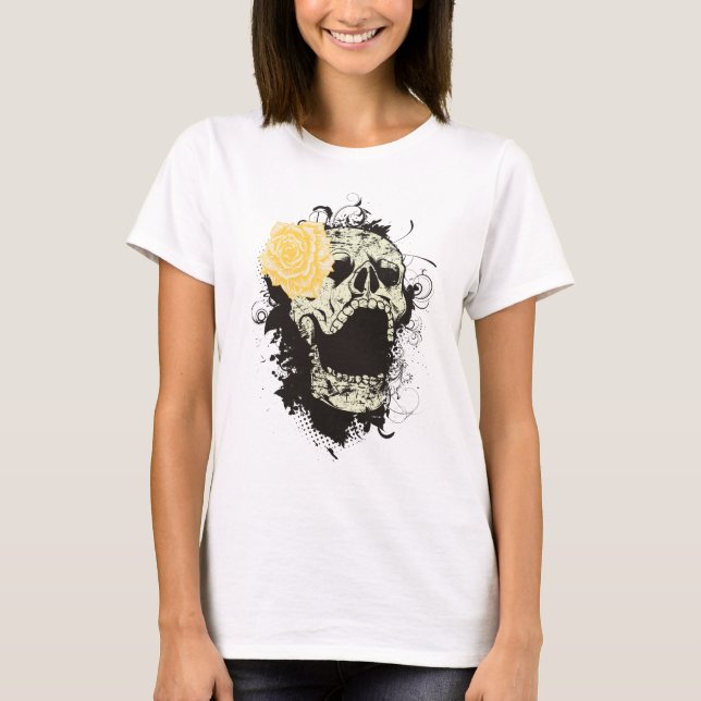 Calavera gótica de Guay y camiseta personalizado r (Anverso)