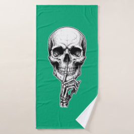 Calavera gótica esqueleto mano negro y blanco.